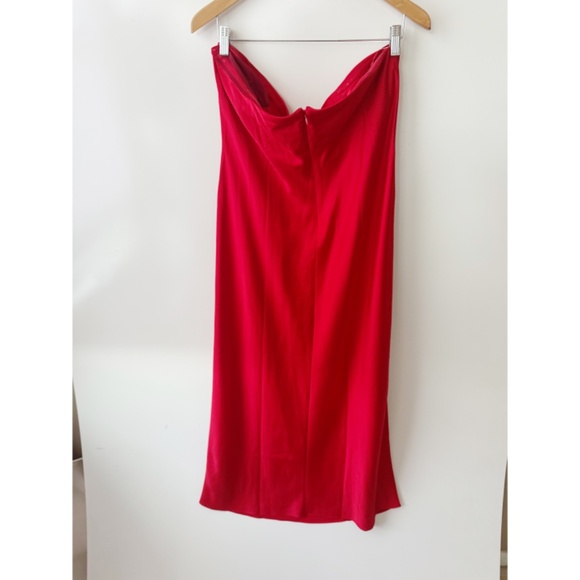 NWT J.Crew Collection Gwyneth slipdress in luster charmeuse, Red 16 - Picture 5 of 8